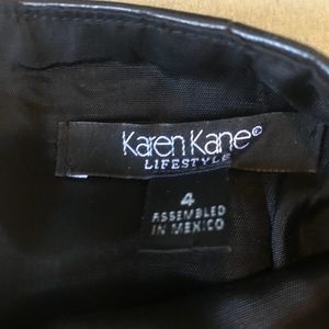 Karen Kane black leather skirt
